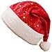 Cappello Di Natale Con Stelle Stampate - Decorazione Festiva Per Feste Red - Foto miniatura 3