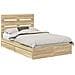 Letto con Contenitore con testiera Rovere Sonoma 120 x 200 cm - Foto miniatura 1