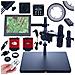 Mikroscopio Digitale Earth Pro Mcep-0.5x Set - Zoom 7-45x, Oculare 360°, Led 56x, Camera Hdmi-usb | Uso Professionale In Elettronica E Biologia - Foto miniatura 1