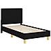Struttura letto bambini con testata Nero 80 x 160 cm Tessuto - Foto miniatura 4