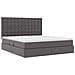 Letto con contenitore e LED Grigio 160 x 200 cm Pelle Sintetica - Foto miniatura 6