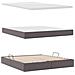 Letto con contenitore e LED Grigio 160 x 200 cm Pelle Sintetica - Foto miniatura 9