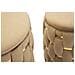 Set Di 2 Pouf Vkh873-beige-poliestere-37x37x42 Cm - Foto miniatura 3