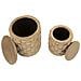 Set Di 2 Pouf Vkh873-beige-poliestere-37x37x42 Cm - Foto miniatura 4
