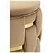 Set Di 2 Pouf Vkh873-beige-poliestere-37x37x42 Cm - Foto miniatura 5