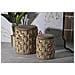Set Di 2 Pouf Vkh873-beige-poliestere-37x37x42 Cm - Foto miniatura 8