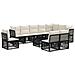 Set Divano da Giardino 11 pcs Nero polyrattan - Foto miniatura 1