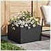 Vaso da giardino Nero 60 x 60 x 30 cm Acciaio laminato a freddo - Foto miniatura 2