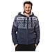 Maglia Uomo Full Zip Con Cappuccio Xl Blu - Foto miniatura 1