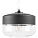 Lampada Da Soffitto Nera In Vetro E Metallo Nero - Murray - Foto miniatura 1