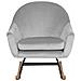 Poltrona A Dondolo In Velluto Grigio Chiaro Oxie - Foto miniatura 10