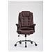 Sedia Ufficio Thor XXL in Stoffa - Poltrona Studio Carico Max 150 kg I Sedia Pc Ergonomica Imbottita e Regolabile in Altezza I Sedia da Scrivania con Ruote e Alto Schienale Marrone - Foto miniatura 2
