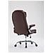Sedia Ufficio Thor XXL in Stoffa - Poltrona Studio Carico Max 150 kg I Sedia Pc Ergonomica Imbottita e Regolabile in Altezza I Sedia da Scrivania con Ruote e Alto Schienale Marrone - Foto miniatura 4