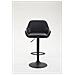 Sgabello Bar Braga in Similpelle - Sedia Cucina con Schienale e Braccioli Regolabile in Altezza - Sedia Sgabello Bancone Imbottita con Poggiapiedi Nero Nero - Foto miniatura 2