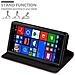 Custodia Compatibile Con Nokia Lumia 830 In Marrone Cappuccino - Coperchio Protettiva Con Chiusura Magnetica, Funzione Stand E Tasca Per Le Carte - Foto miniatura 2