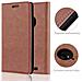Custodia Compatibile Con Nokia Lumia 830 In Marrone Cappuccino - Coperchio Protettiva Con Chiusura Magnetica, Funzione Stand E Tasca Per Le Carte - Foto miniatura 3