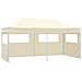Gazebo Professionale Pieghevole Con 4 Pareti 3x6m Acciaio Crema - Foto miniatura 1