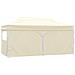 Gazebo Professionale Pieghevole Con 4 Pareti 3x6m Acciaio Crema - Foto miniatura 10