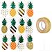 12 Adesivi 3d Ananas 4,5 Cm + Washi Tape Dorato 5 M - Foto miniatura 2