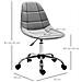 Sedia Girevole Per Scrivania Ufficio Ergonomica Regolabile Grigio - Foto miniatura 2