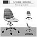 Sedia Girevole Per Scrivania Ufficio Ergonomica Regolabile Grigio - Foto miniatura 3