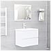 Mobile con Lavabo Integrato Bianco in Legno Multistrato - Foto miniatura 3