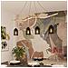 Supporto Da Soffitto Zigh-zagh Per Lampade A Sospensione Modello Zigh-zagh01 Legno 400x1450 Mm Legno - Foto miniatura 1