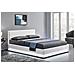 Newyork Struttura Letto In Similpelle Bianca Con Contenitore E Led 140x190 Cm - Foto miniatura 2