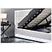 Newyork Struttura Letto In Similpelle Bianca Con Contenitore E Led 140x190 Cm - Foto miniatura 3