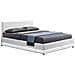Newyork Struttura Letto In Similpelle Bianca Con Contenitore E Led 140x190 Cm - Foto miniatura 1