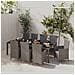Set Da Pranzo Da Giardino 9 Pz Con Cuscini In Polyrattan Grigio - Foto miniatura 1