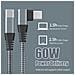 Cavo Usb-c Con Connettore Angolato Caricabatterie Rapido Da 60 W Grey 3 M - Foto miniatura 3