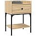 Comodino Rovere Sonoma 40,5x31x60 Cm In Legno Multistrato - Foto miniatura 2