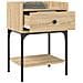 Comodino Rovere Sonoma 40,5x31x60 Cm In Legno Multistrato - Foto miniatura 9