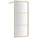 Parete per Doccia Walk-in Vetro Trasparente ESG 90x195 cm Oro - Foto miniatura 2