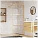 Parete per Doccia Walk-in Vetro Trasparente ESG 90x195 cm Oro - Foto miniatura 1