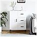 Credenza Bianca 69,5x34x90 Cm In Legno Multistrato - Foto miniatura 1