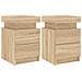 Comodini Con Luci Led 2pz Rovere Sonoma 35x39x55 Cm - Foto miniatura 2