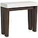 Consolle Allungabile 90x40/300 Cm Spimbo Mix Piano Bianco Frassino - Bianco Frassino /noce - Foto miniatura 5