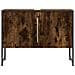 Mobile Lavabo Bagno Rovere Fumo 60x30x60 Cm Legno Multistrato - Foto miniatura 5