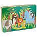 Appli Kids Jungle Puzzle - 24 Pezzi Da 8x8mm - Scatola Rettangolare In Metallo - Design Esclusivo Di Martina Hogan - Fac - Foto miniatura 1