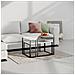 Set Tre Tavolini Ohlady Colore Bianco E Antracite Con Gambe Nere - Foto miniatura 1