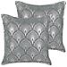 Set Di 2 Cuscini Hoya Cotone 45 X 45 Cm Grigio Trama Geometrica - Foto miniatura 7