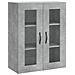 Credenza Grigio Cemento 69,5x34x180 Cm In Legno Multistrato - Foto miniatura 4