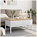 Tavolino Floro Bianco 99x55,5x45 Cm In Legno Di Pino - Foto miniatura 3