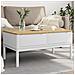 Tavolino Floro Bianco 99x55,5x45 Cm In Legno Di Pino - Foto miniatura 1