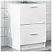 Mobile Lavabo Bianco 80x33x60 Cm In Truciolare - Foto miniatura 1