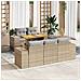 Set Divano Da Giardino 6 Pz Con Cuscini Beige In Polyrattan - Foto miniatura 3