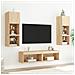 Mobile Porta TV con Luci LED Rovere Sonoma 60x30x30 cm - Foto miniatura 2