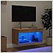 Mobile Porta TV con Luci LED Rovere Sonoma 60x30x30 cm - Foto miniatura 5